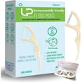 thumbnail image 1 of Twin Line Dental Floss Picks (220 Count) – Double Thread Tooth Flossers for 2X Cleaning, Thin & Shred-Resistant Floss, Wheat-Straw Handle | Travel Case Included Holds up to 10 Picks, 1 of 11