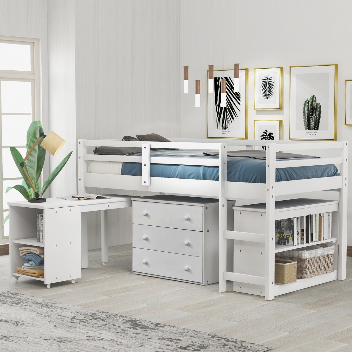 Double twin loft bed sales