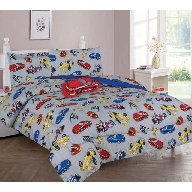 Twin London Beige BED IN A BAG Comforter Set W/Fitted Sheet And