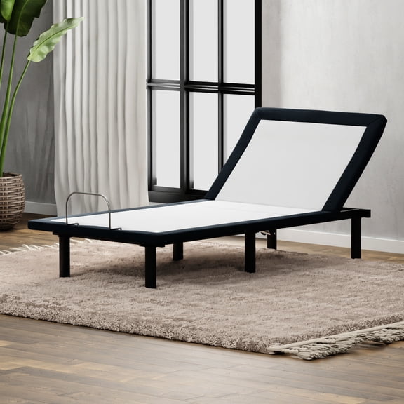 Twin Long Model H Grey Metal Bed with Remote for Customized Positions and Joint Stress Relief