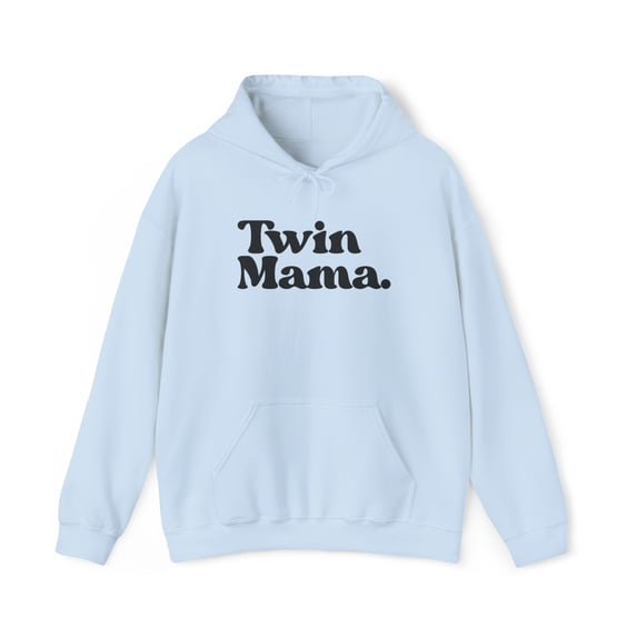 Twin Mama 70s 1970s Mom of Twins Mommy Hoodie, Gifts, Hooded Sweatshirt