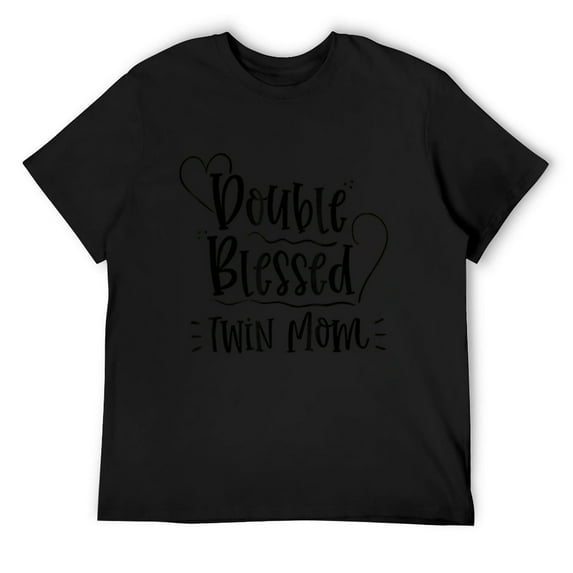 Twin Mama Twin Mom To Be Pregnancy Announcement T-Shirt Black X-Large