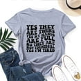thumbnail image 1 of Twin Mama Yes My Hands Are Full Women's T-Shirt – Funny Mom of Twins Graphic Tee, Motherhood Short Sleeve Casual Top, 1 of 5
