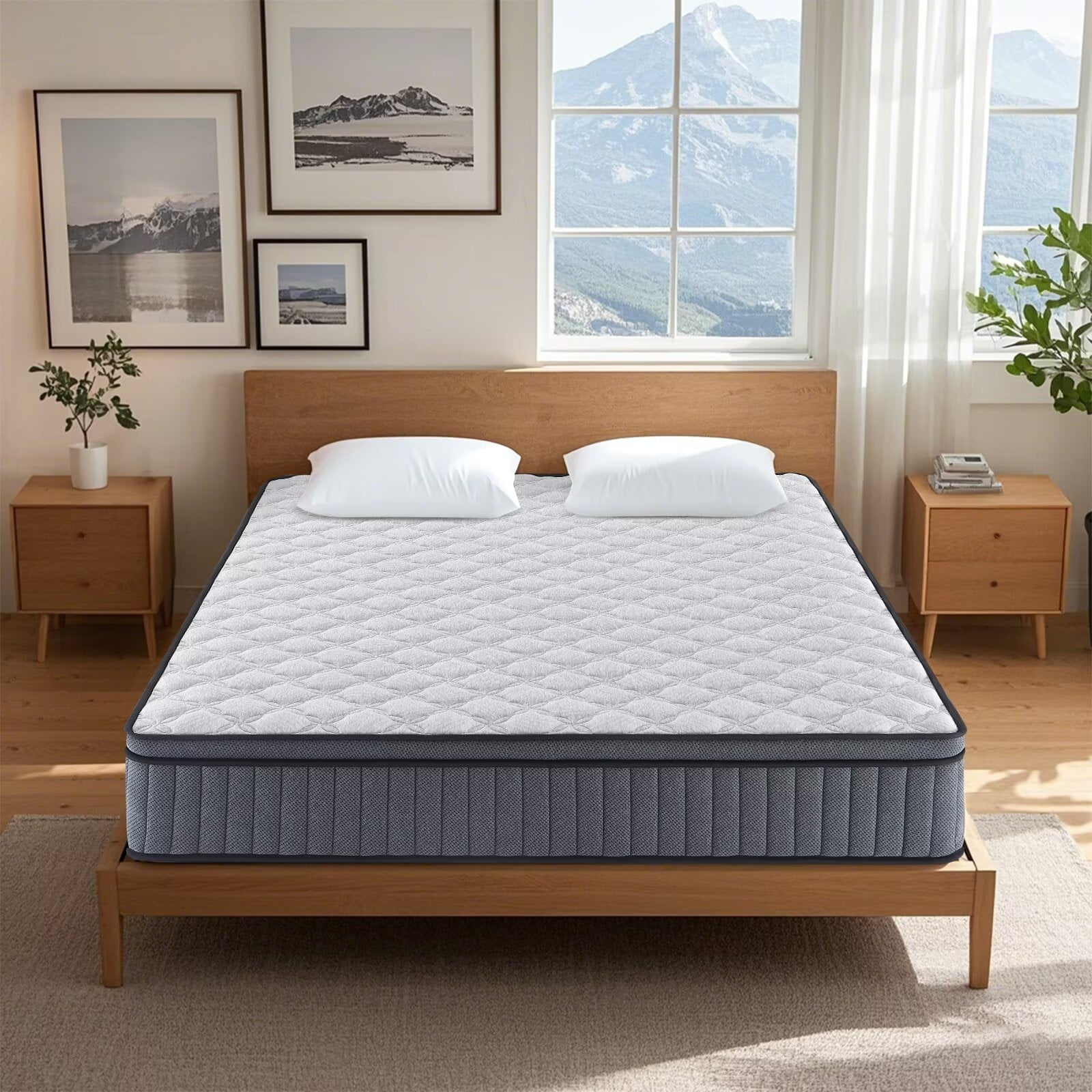 Twin Mattress,10 Inch Hybrid Memory Foam Mattress in a Box, Pressure Relief, Pocket Springs for Motion Isolation, Medium Firm Support, CertiPUR-US Certified, Fiberglass Free