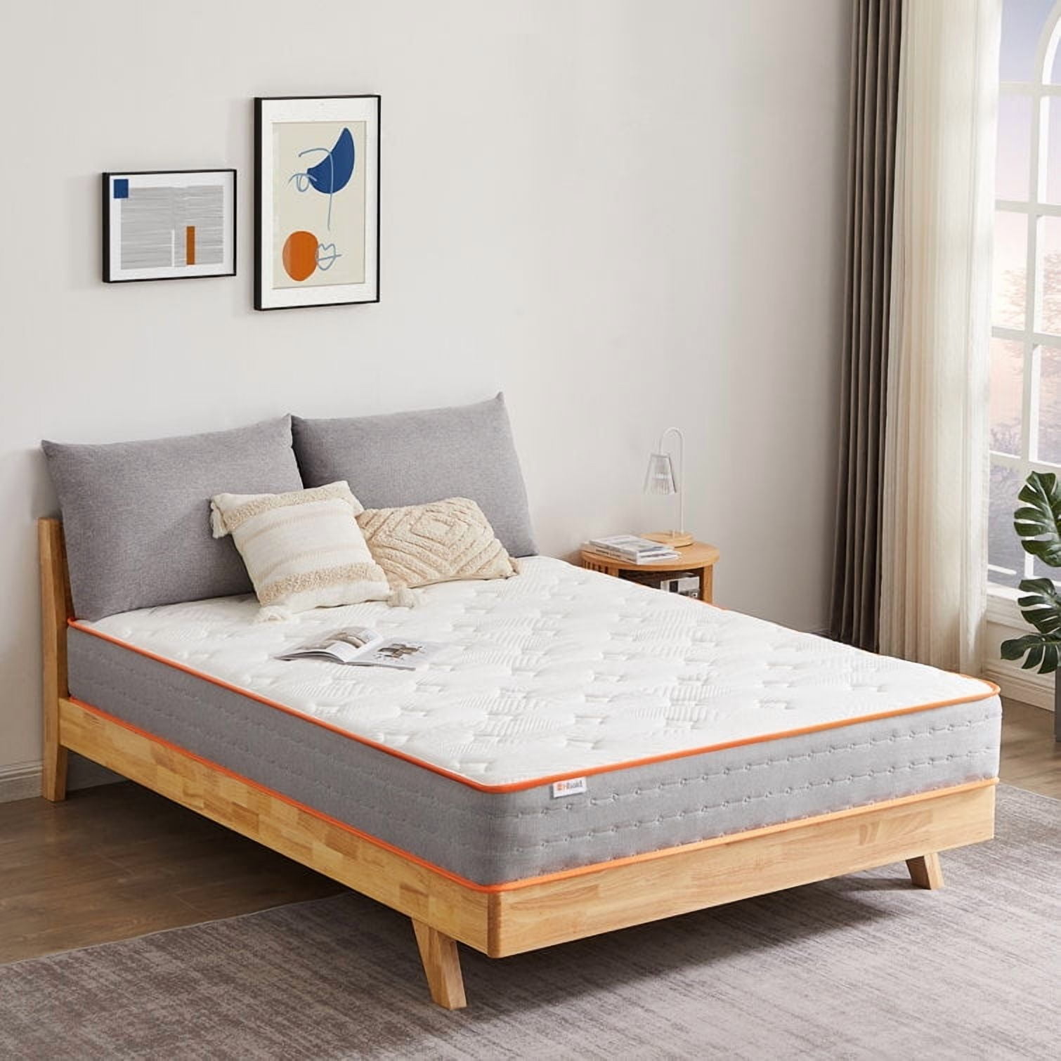 Twin Mattress, 10 Inch Hybrid Twin Size Mattress in a Box, Memory Foam and Individually Pocket Spring, Innerspring Mattress for Pressure Relief and Supportive, Medium Firm,39"*75"*10