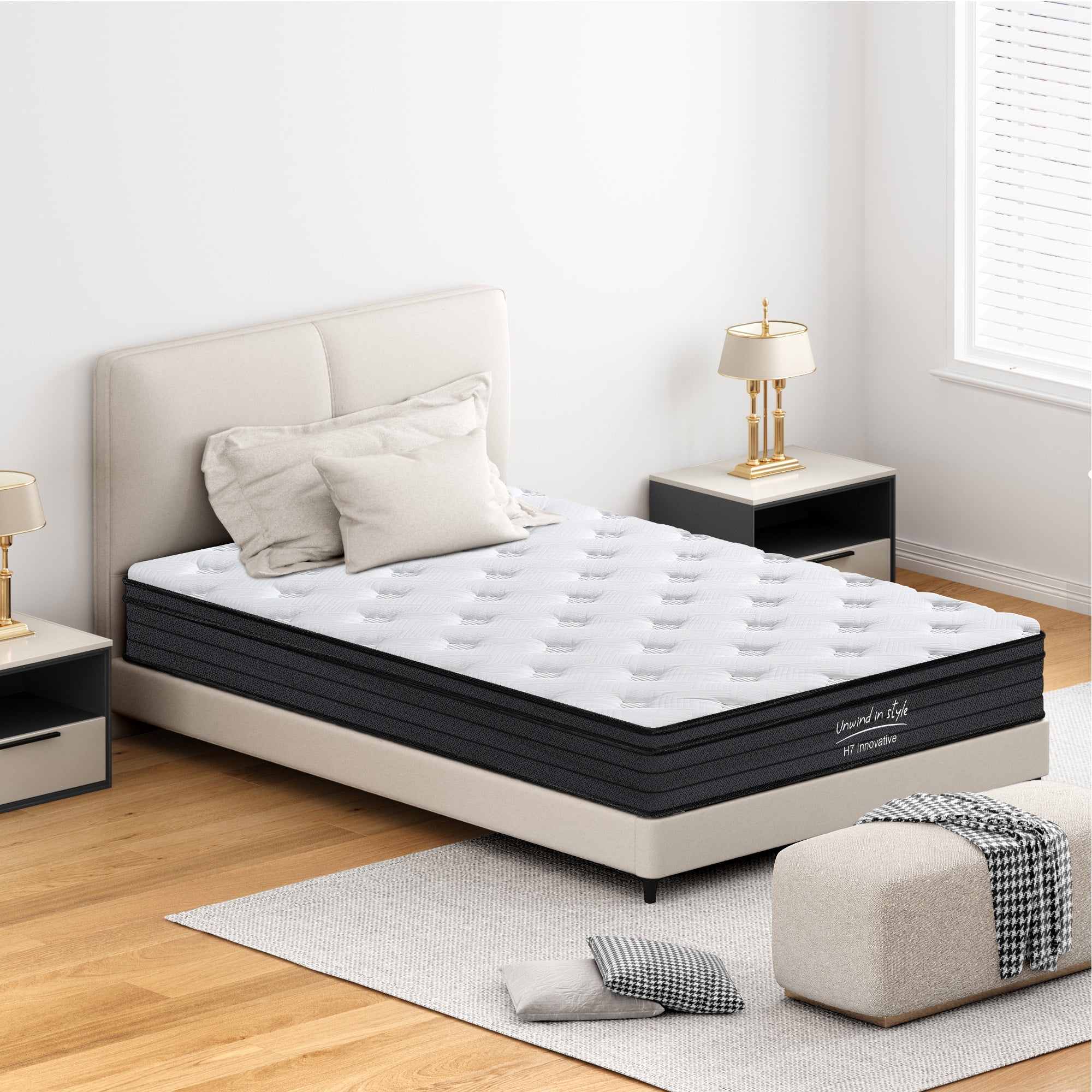 Twin Mattress,10 Inch Medium Firm Memory Foam Hybrid Mattress, Individually Pocketed,Adult