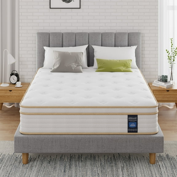 Twin Mattress, 10 Inch Memory Foam Hybrid Mattress in a Box, Pocket Spring Mattress, Medium Firm, Motion Isolation, Pressure Relief, CertiPUR-US