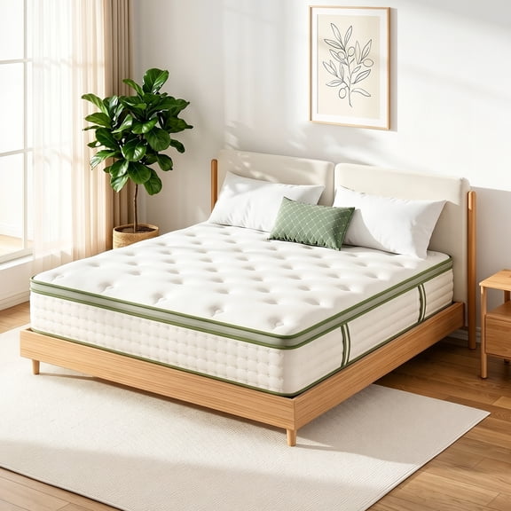 10 Inch Twin Hybrid Mattress in a Box, Multi-Layer Foam Structure Wraps Pocket Springs, Medium Firm with Strong Support