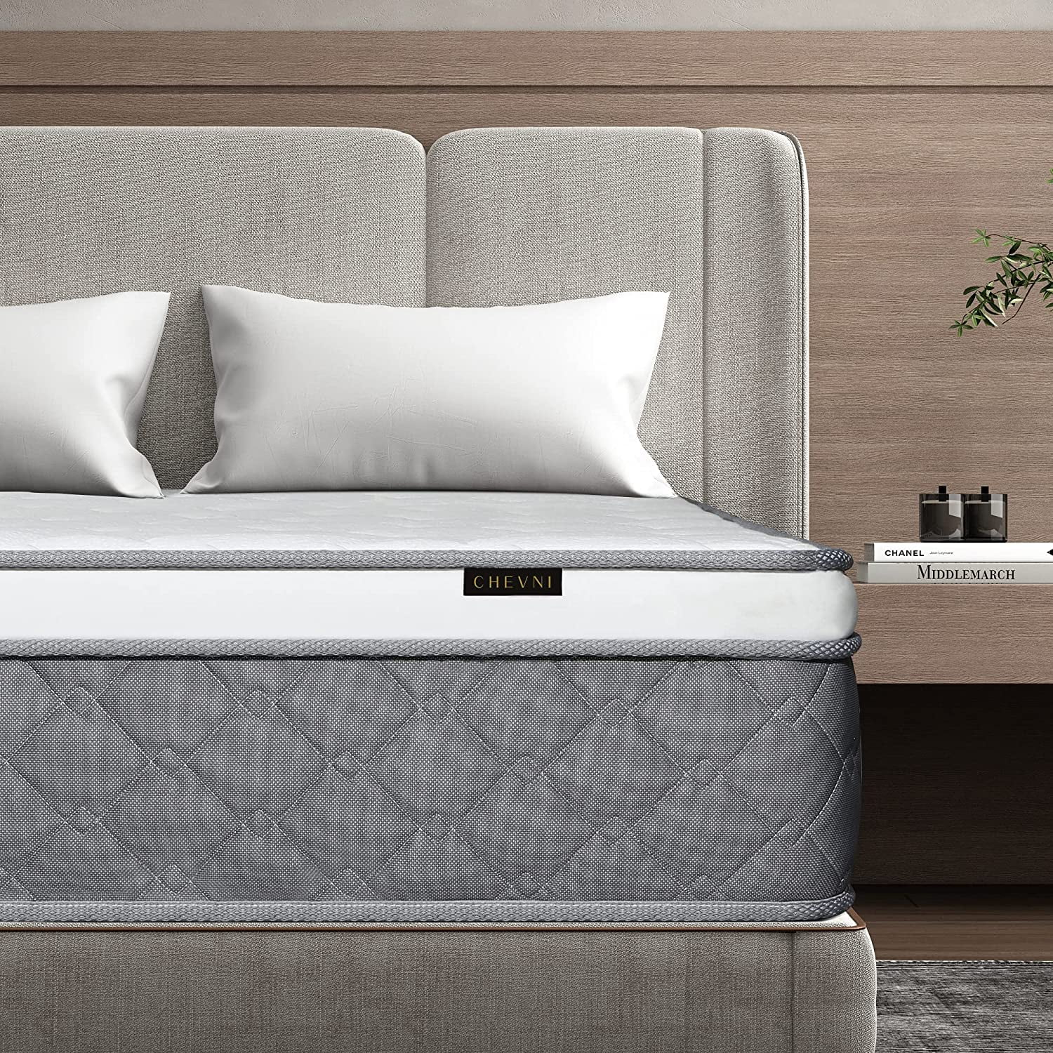Twin Mattress 10 inch Hybrid Mattress with Gel Memory Foam Motion