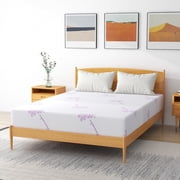 Twin Mattress, 10 inch Medium-Firmness Lavender Gel Memory Foam Mattress in a box