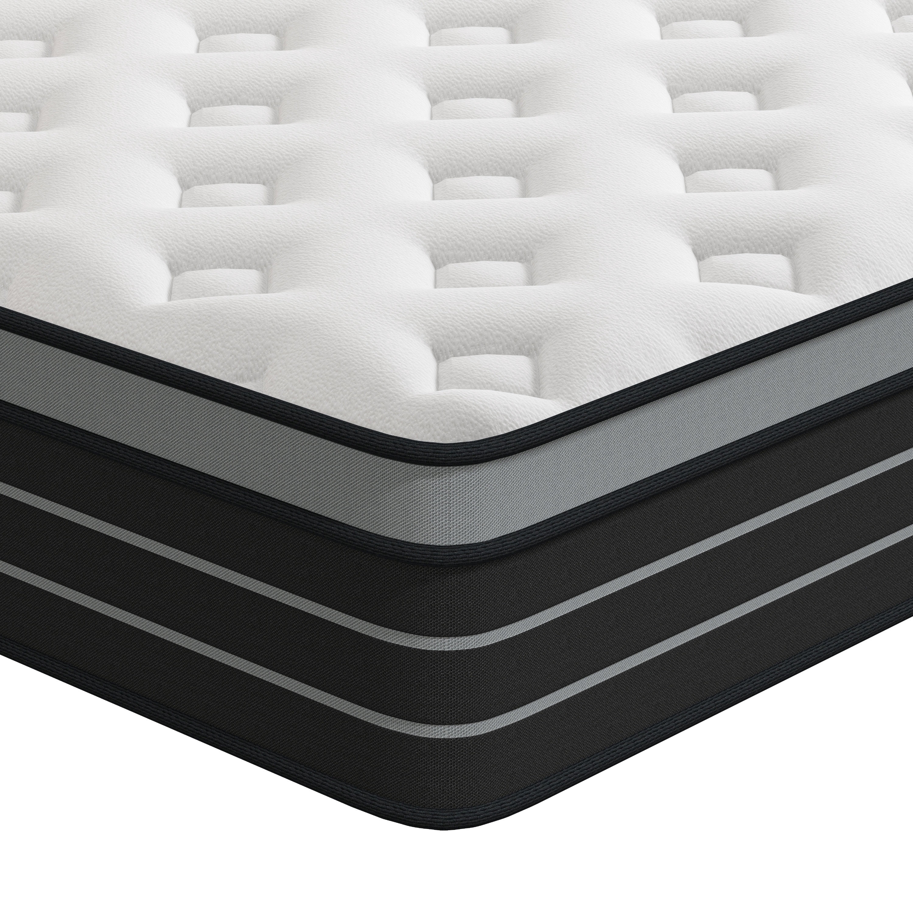 Twin Mattress, 12 Inch Hybrid Innerspring Mattress for Pressure Relief, Motion Isolation, Medium Firm, CertiPUR-US Certified