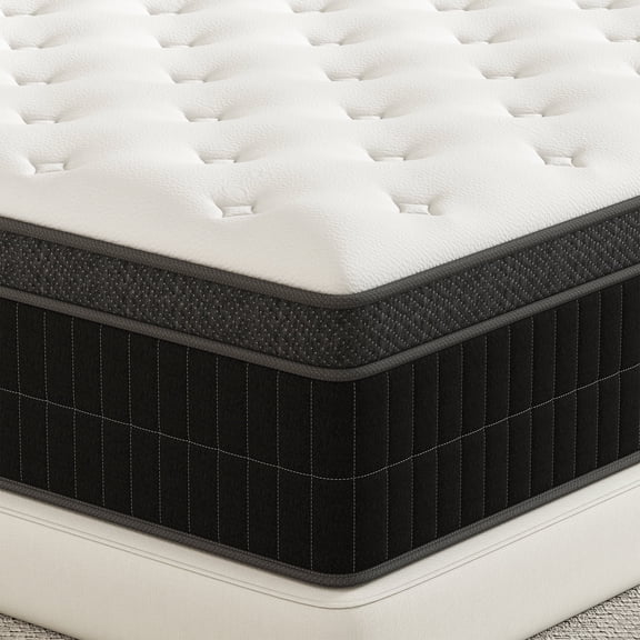 Mulinature Twin Mattress, 12 inch Hybrid Mattress in a Box,Medium Firm