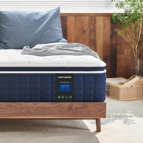 Twin Mattress 12 inch, Multi Layer Comfort Foam and Coil for Extra Back Support, Medium Firm Hotel Collection Hybrid Sleep System for Deep Relaxation, Breathable Bed Mattresses in a Box Twin Size