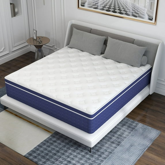 Twin Mattress, 12 inch Pocket Springs with Gel Memory Foam, Hybrid Mattresses in a Box