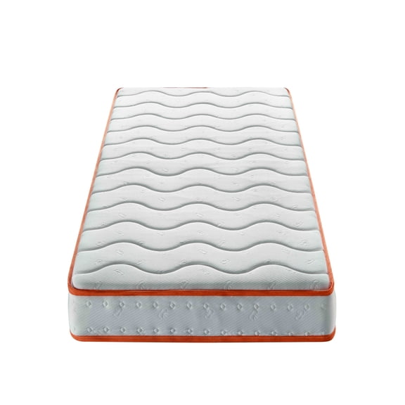 Twin Mattress 6 Inch Hybrid Innerspring Foam Mattress in a Box with Motion Isolation and Pressure Relief for Kids and Guest Beds, Medium Soft