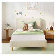 Twin Mattress for 6 Inch Memory Foam Mattress with Cooling Green Tea Gel,Relieve Pressure with Medium Firm Support, Bed in a Box, Certified, 75''L x 38''W, White