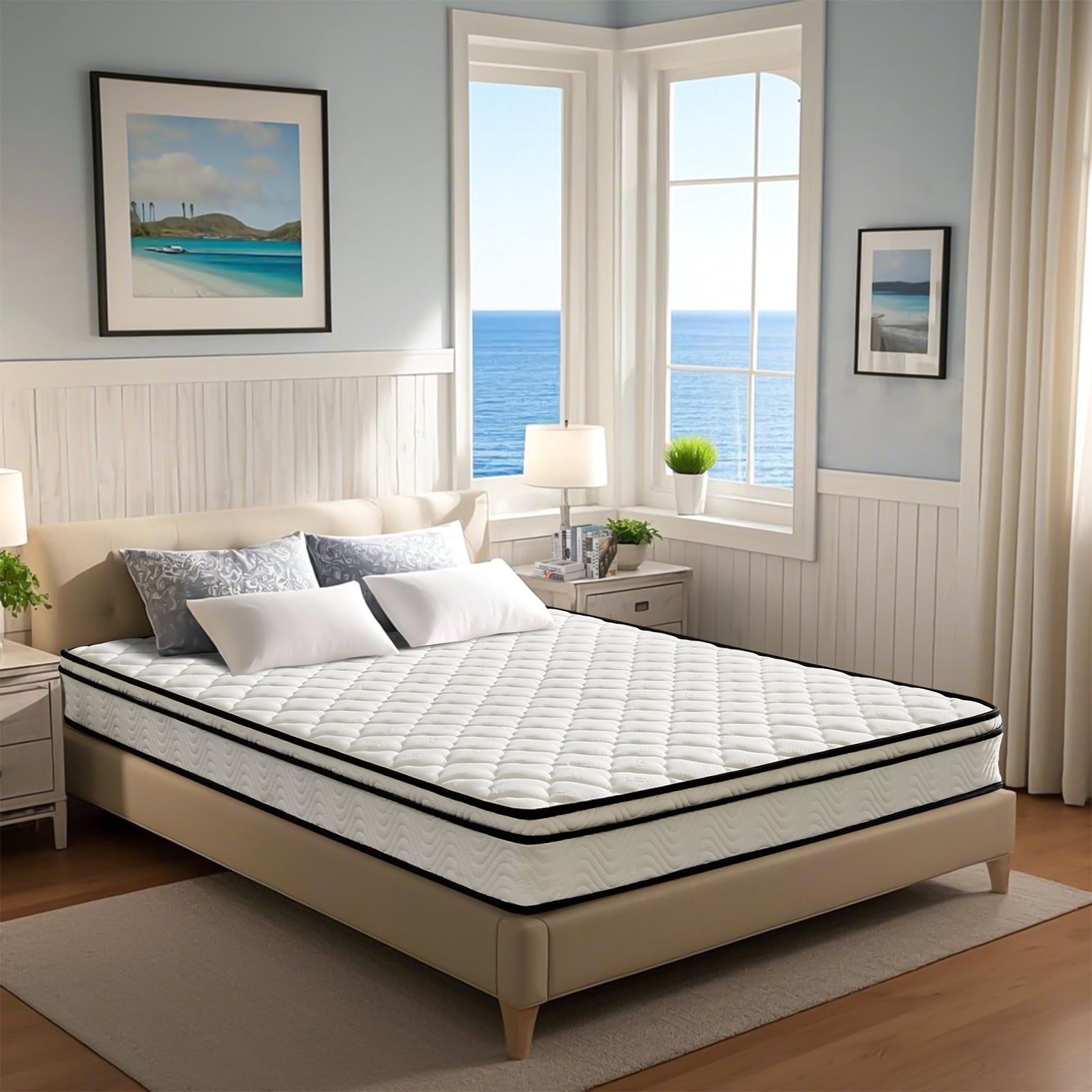 Twin Mattress, 8 Inch Hybrid Mattress in a Box, Gel Memory Foam Mattress, Individually Wrapped Pocket Coils Innerspring Mattress, Support & Pressure Relief, Medium Firm Feel, 39"*75"*8"