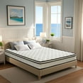 thumbnail image 1 of Twin Mattress, 8 Inch Hybrid Mattress in a Box, Gel Memory Foam Mattress, Individually Wrapped Pocket Coils Innerspring Mattress, Support & Pressure Relief, Medium Firm Feel, 39"*75"*8", 1 of 8
