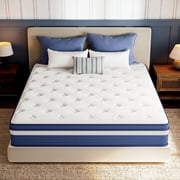 Babo Care Queen Mattress, 12 inch Medium Hybrid Mattress with Individually Pocketed Coils, Memory Foam Mattress, Spinal Support, Pressure Relief, Motion Isolation, Mattress in a Box