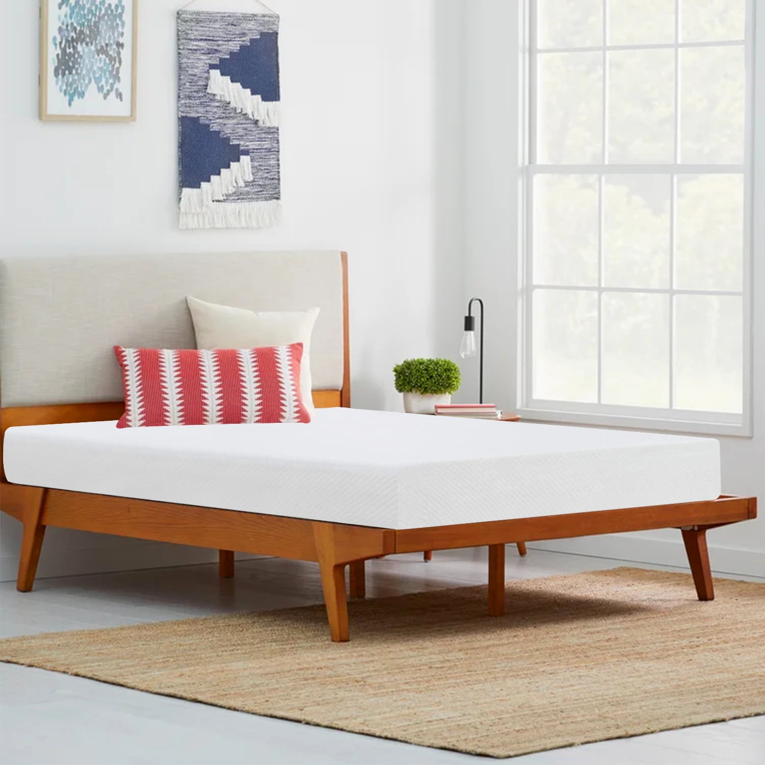 Twin 8-Inch White Gel Memory Foam Mattress