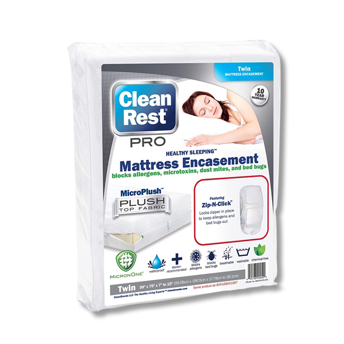 Clean Rest PRO Mattress Bed Bug Encasement Cover TWIN