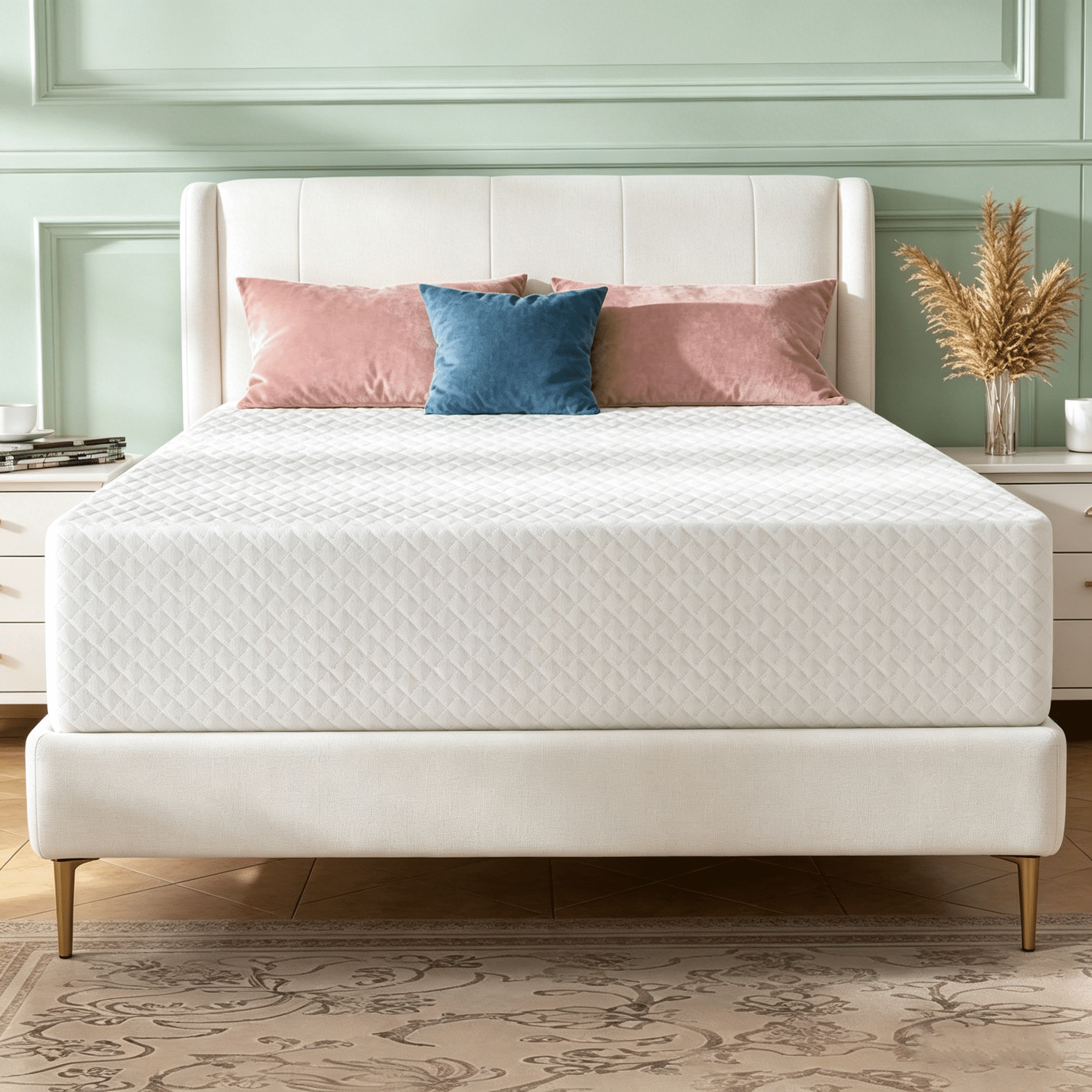 Twin Mattress Bed in a Box, 6" Cooling Green-Tea Gel Memory Foam Mattress with Graphene Fabric Cover