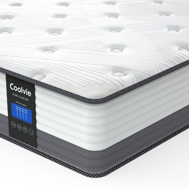 Twin Mattress, Coolvie 10" Gel Memory Foam Hybrid Spring Mattress, Twin