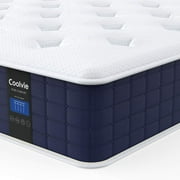 Twin Mattress, Coolvie 10 inch Hybrid Mattress in a Box, with Memory Foam and Pocket Springs, Medium Firm, for Adults