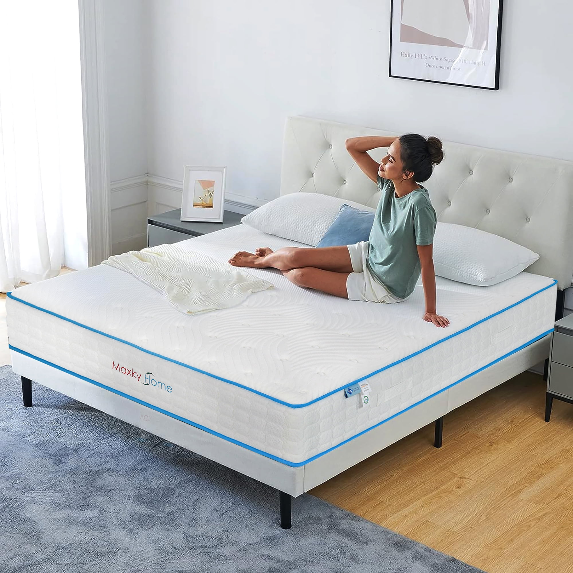 Twin Mattress for Kids, 10 Inch Gel Memory Foam Mattress with Pillow