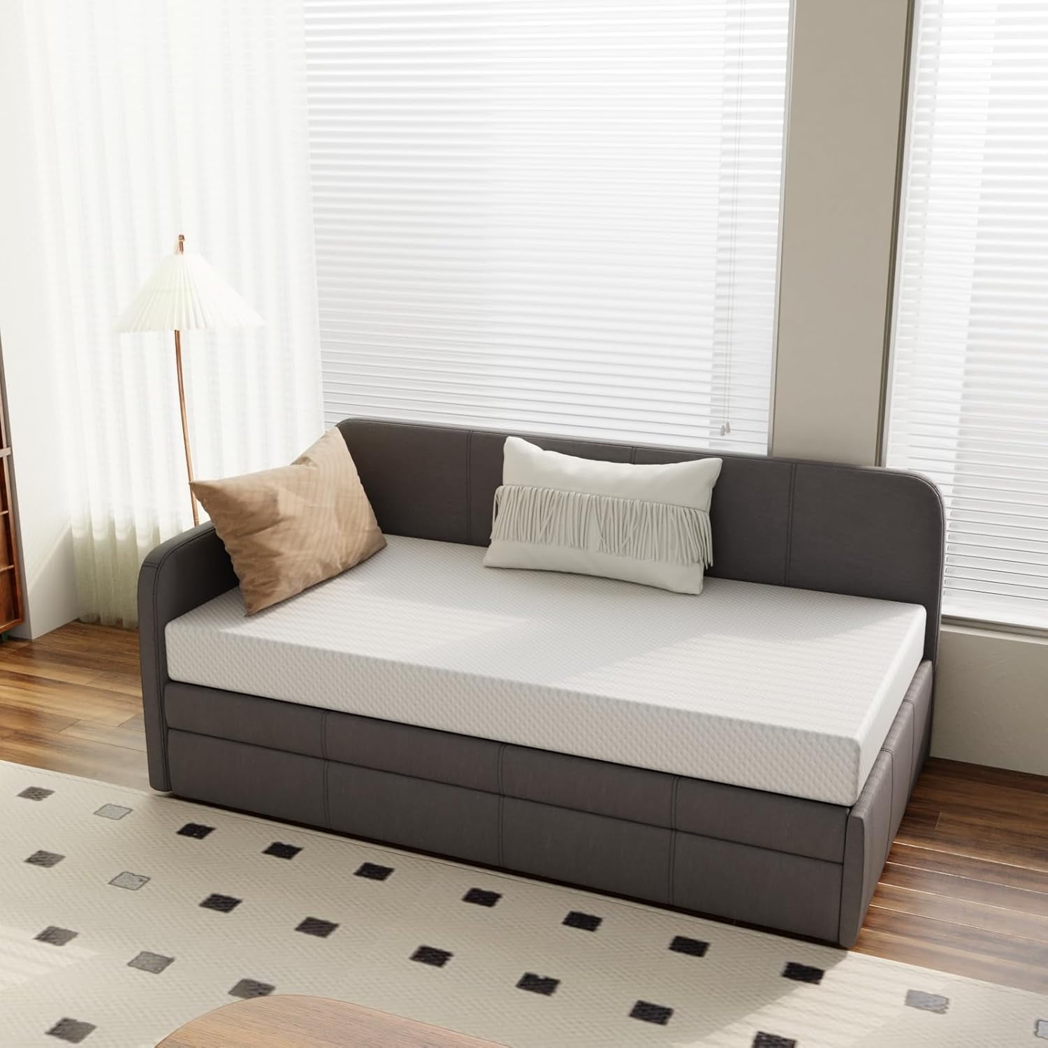 Twin Mattress for Kids Adults, 5 Inch, Medium Firm, Cooling Gel Memory Foam, Fiberglass-Free & CertiPUR-US Certified, Support for Daybeds & Guests, Trundle Bed Compatible, Mattress in a Box