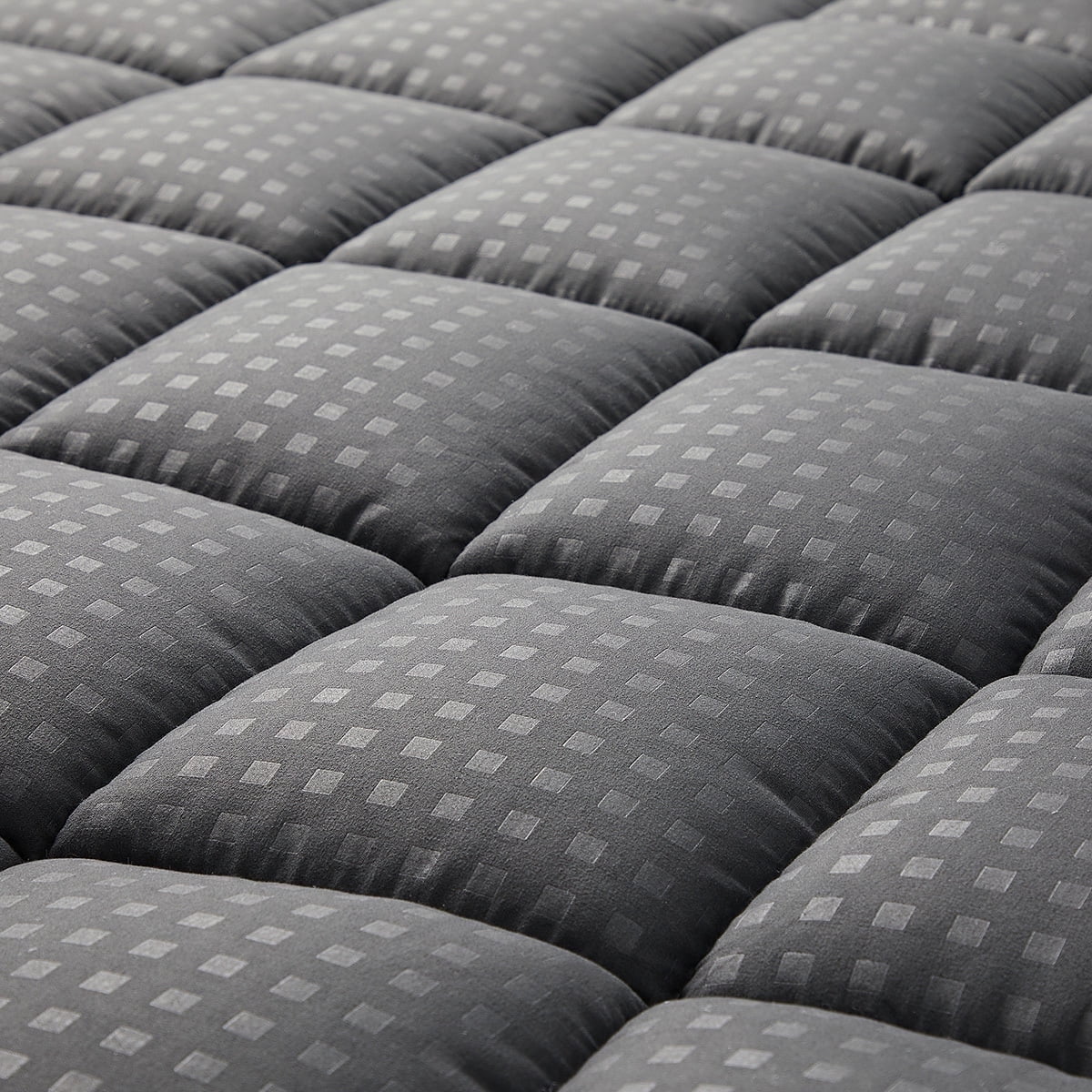 "VOUA Plush Pillow Top Twin Bed Mattress Pad, Quilted Fitted Protector