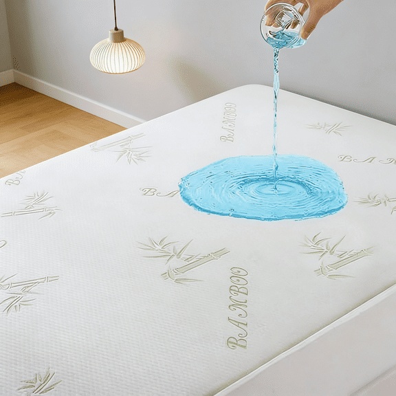 Twin Mattress Protector Waterproof, Mattress Cover Twin Size Bed, Cooling and Breathable Bed Pad Cover, Deep Pocket 8"-21"