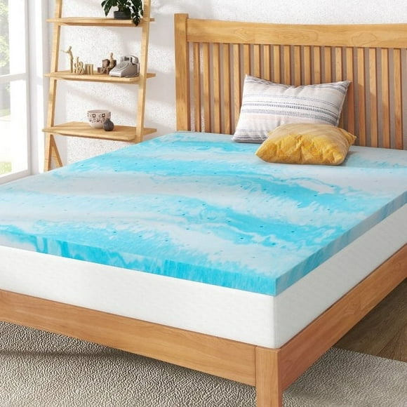 Twin Mattress Topper 3 inch, Memory Foam Mattress Topper For Twin Bedding, Blue