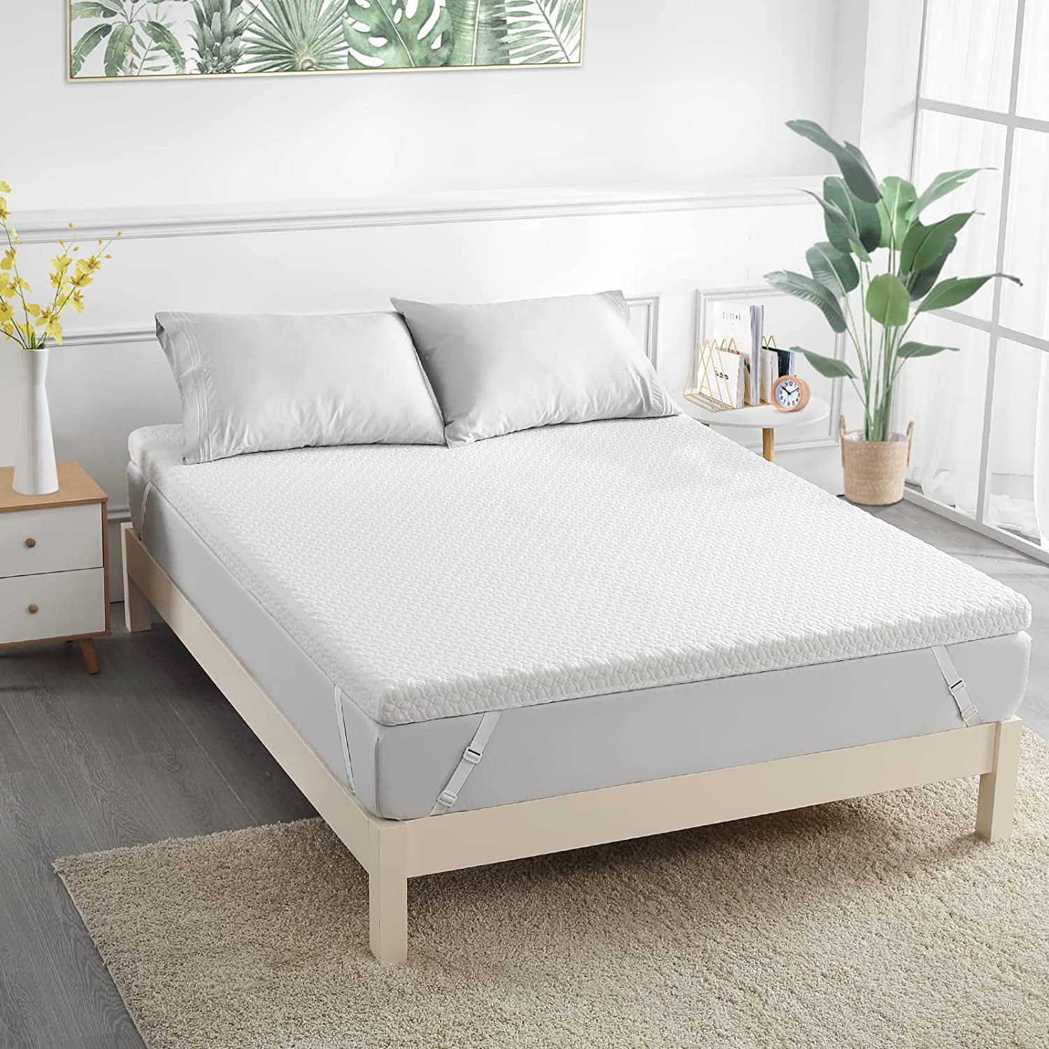 Twin Mattress Topper, Assile 2 Inch Green Tea Memory Foam Mattress