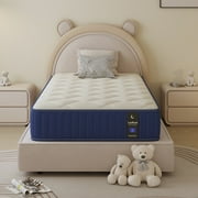 Twin Mattress for Kids, Holaki 6" Memory Foam and Spring Hybrid Mattress in a Box, Cool Individual Pocket Spring Mattress with Medium Soft, Breathable Fabric & Adaptive Support, CertiPUR-US