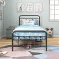 thumbnail image 1 of Twin Metal Platform Bed Frame With Headboard - No Box Spring Needed, 12.4" Under Storage, Noise-Free, Easy Assembly, Black, 1 of 7