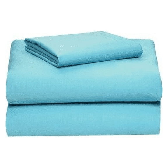 Twin Micro Fiber Sheet Set - Soft and Comfy - By Crescent Bedding Aqua Blue Twin