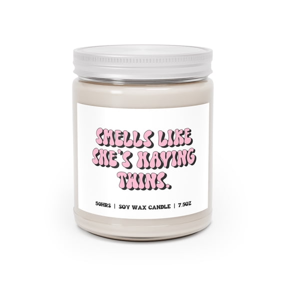 Twin Mom Mama Pregnancy Announcement Candle Gifts Decor Vanilla Soy Wax