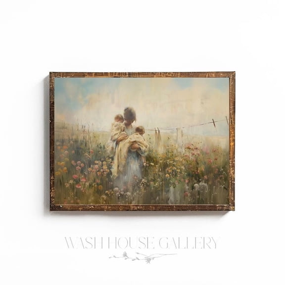 Twin Mom Motherhood Vintage Motherhood Poster New Mom Twin Mom Baby Shower Twin Mom Cottagecore Nursery, 12x18 UNFRAMED