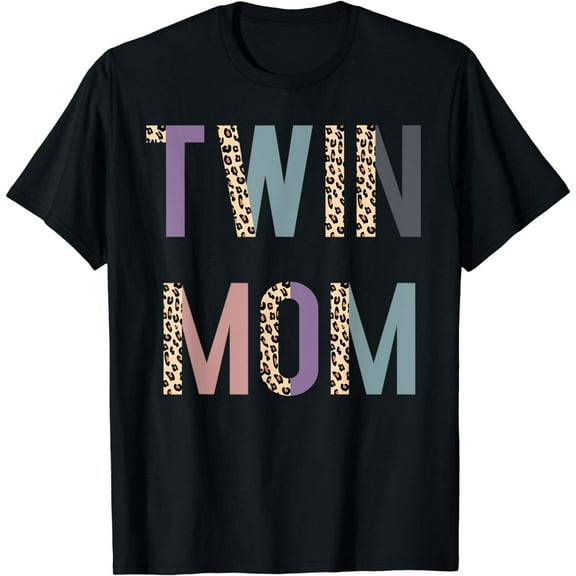 Twin Mom Shirt, Mother's Day Shirt, Twin Mom Tshirt, Leopard T-Shirt