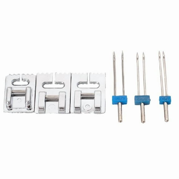 Twin Needle Stretch Machine Needle and Presser Foot Set