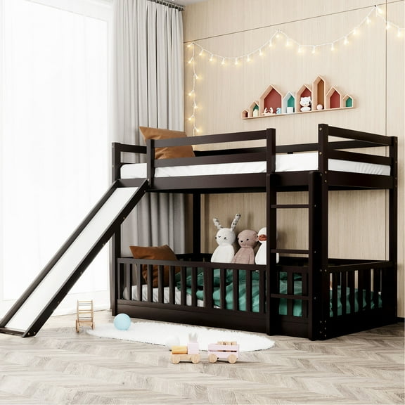 Twin Over Bunk Bed With Slide - Add Excitement To Bedroom In And Long-lasting
