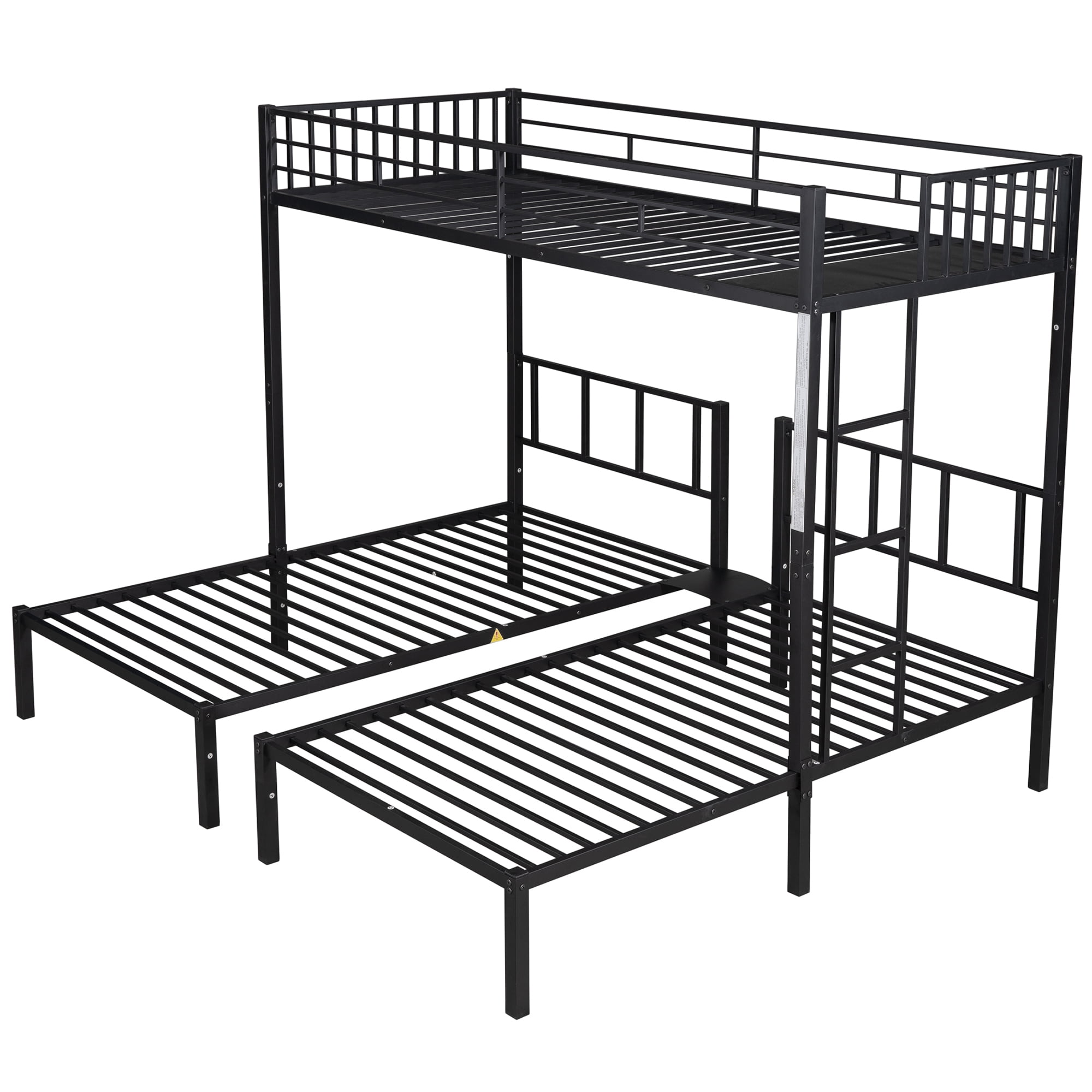 Twin Over Twin Over Twin Metal Bunk Bed, Modern Triple Bunk Bed Frame