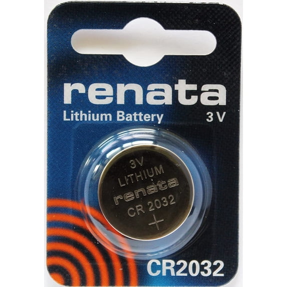 Twin Pack Renata CR2032 Coin Cell Battery, 2 PCS