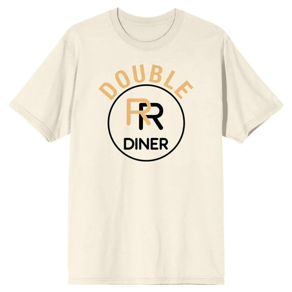 Twin Peaks 1990 Double R Diner Crew Neck Short Sleeve Natural Adult T-shirt-XXL