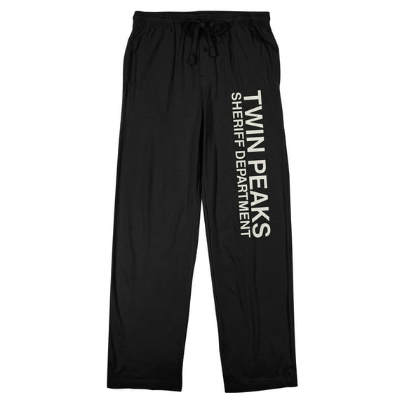 Twin Peaks 2017 Sheriff Department Men's Black Sleep Pajama Pants-Large