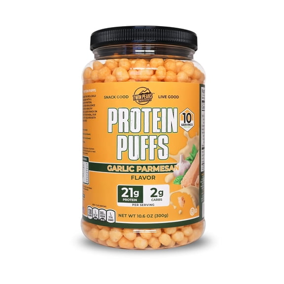 Twin Peaks Ingredients Protein Puffs, Low Carb Keto Friendly Protein Snacks, Garlic Parmesan (10.6 Ounce)