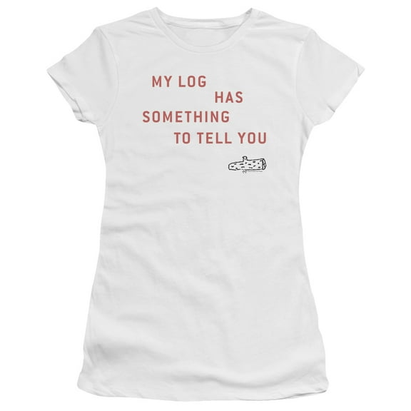 Twin Peaks My Log Junior Women's T-Shirt Sheer White