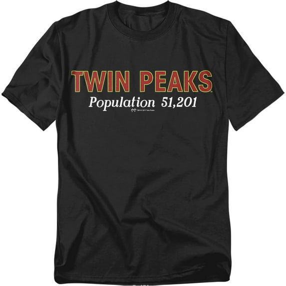 Twin Peaks T-Shirt Population Unisex Graphic Tee For Men & Women Black 