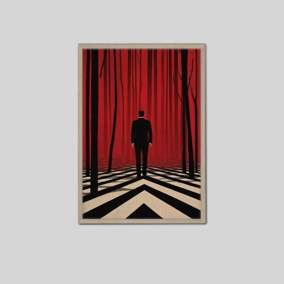 Twin Peaks Poster, Dale Cooper, Black Lodge Forest Poster Full Size 24''x36'' Goldengate